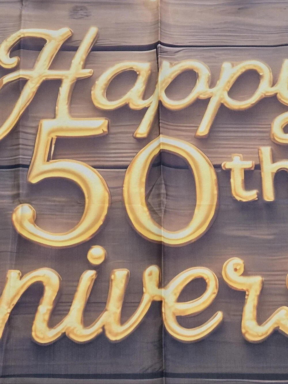 Happy 50th Anniversary Banner 70.8 In X 43.3 Inch